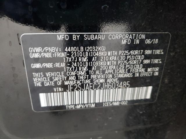 2018 SUBARU FORESTER 2 - JF2SJAEC2JH603485