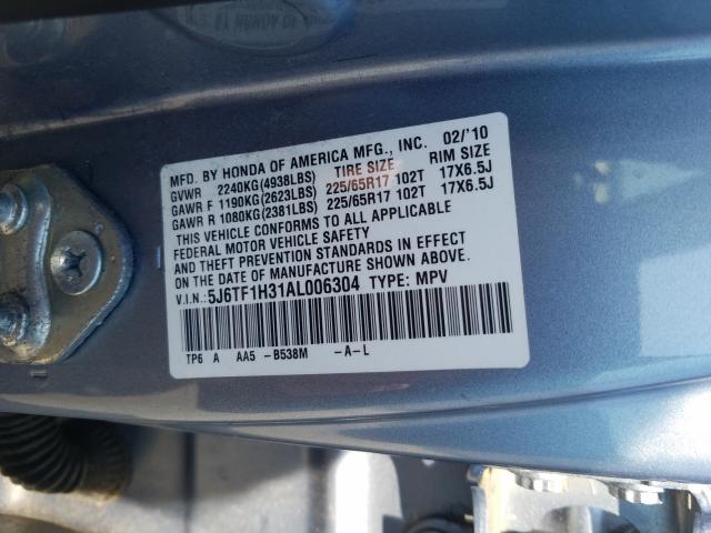 2010 HONDA ACCORD CRO 5J6TF1H31AL006304