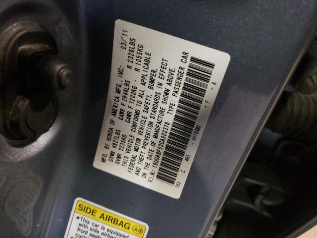 2012 ACURA TL 19UUA9F52CA000376