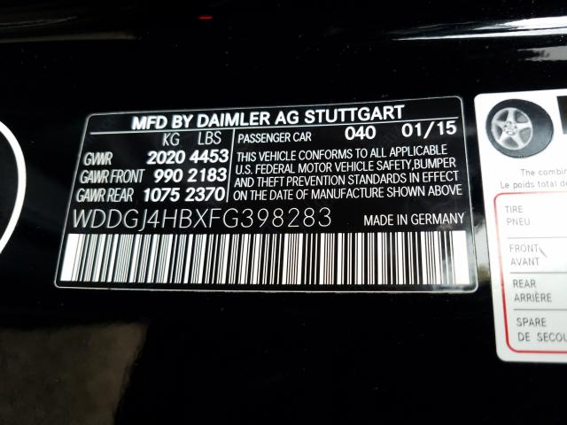 2015 MERCEDES-BENZ C 250 WDDGJ4HBXFG398283