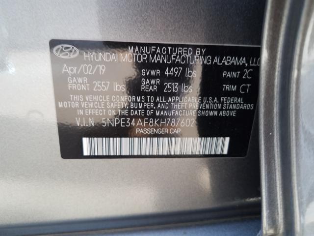 2019 HYUNDAI SONATA LIM 5NPE34AF8KH787602