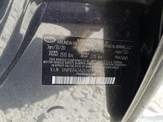 2020 HYUNDAI SONATA SEL 5NPEF4JA0LH031386