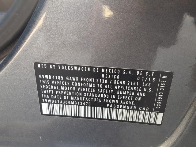 2016 VOLKSWAGEN JETTA SE 3VWD67AJ0GM312470