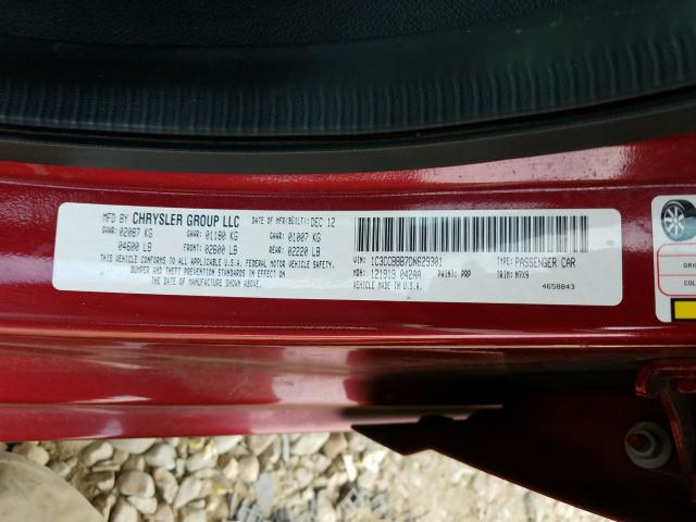 2013 CHRYSLER 200 TOURIN 1C3CCBBB7DN629301