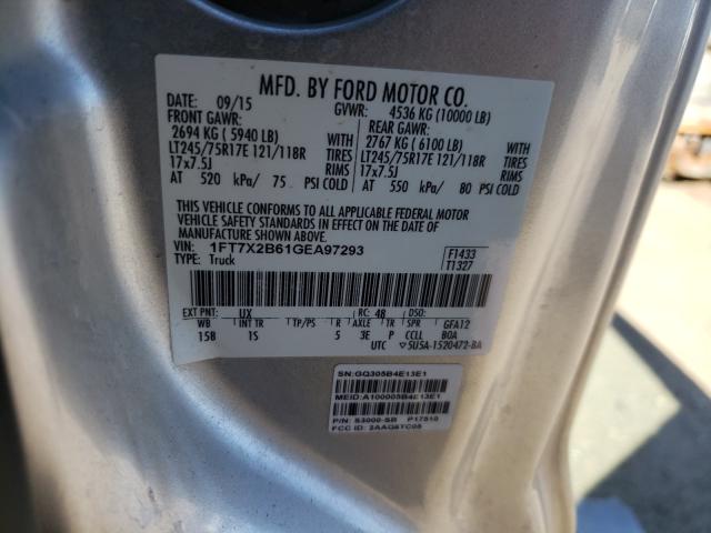 2016 FORD F250 SUPER 1FT7X2B61GEA97293