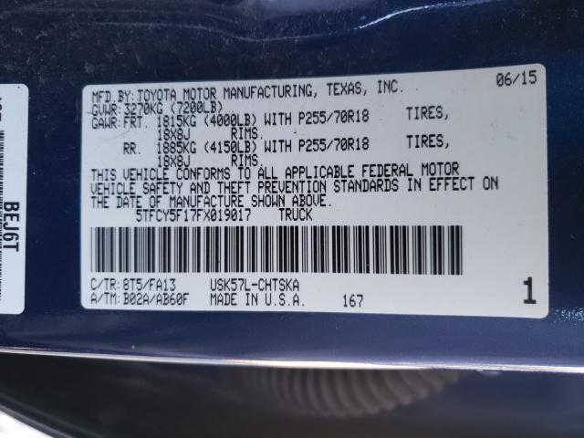 2015 TOYOTA TUNDRA DOU 5TFCY5F17FX019017