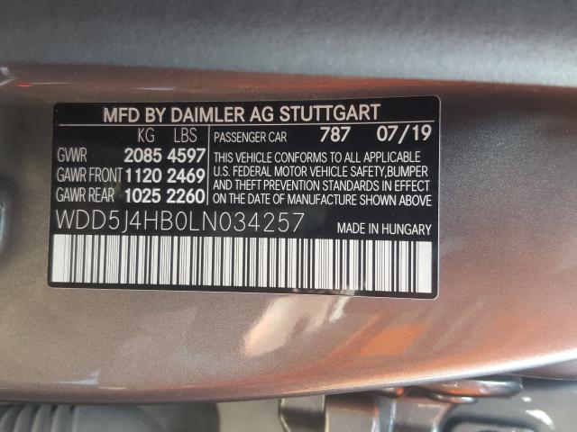 2020 MERCEDES-BENZ CLA 250 4M WDD5J4HB0LN034257