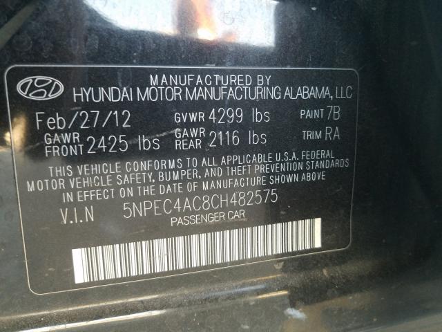 2012 HYUNDAI SONATA SE 5NPEC4AC8CH482575