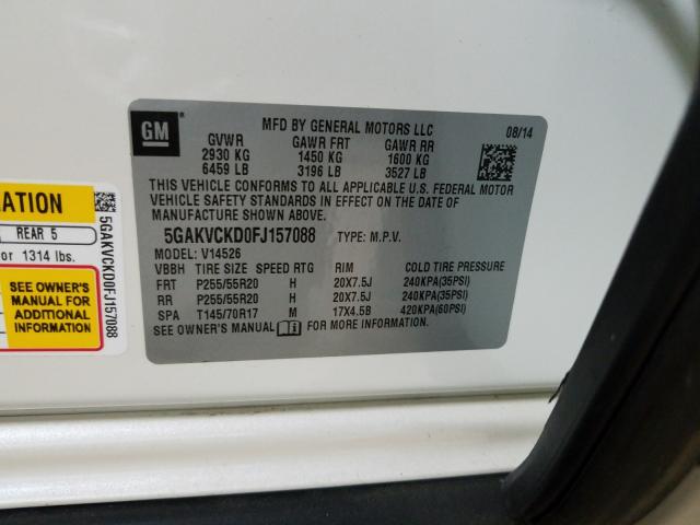 2015 BUICK ENCLAVE 5GAKVCKD0FJ157088