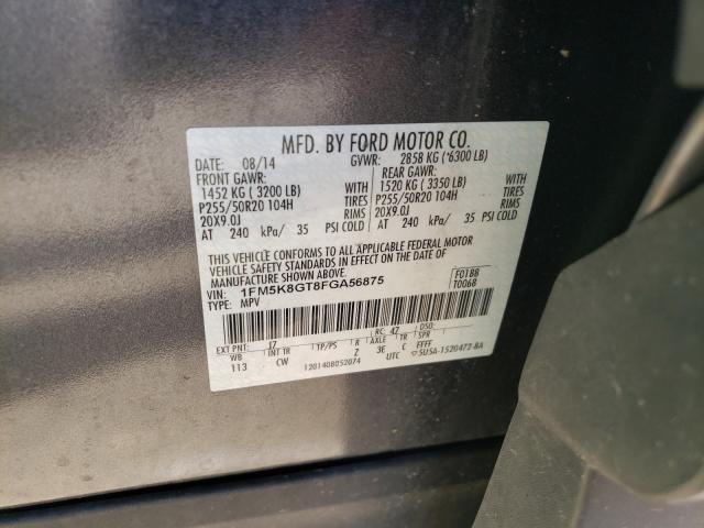 2015 FORD EXPLORER S 1FM5K8GT8FGA56875