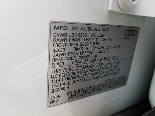 VIN WA1LAAF75JD011651 2018 Audi Q7, Premium Plus no.10