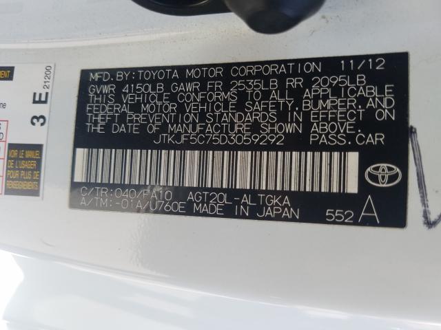 2013 TOYOTA SCION TC JTKJF5C75D3059292