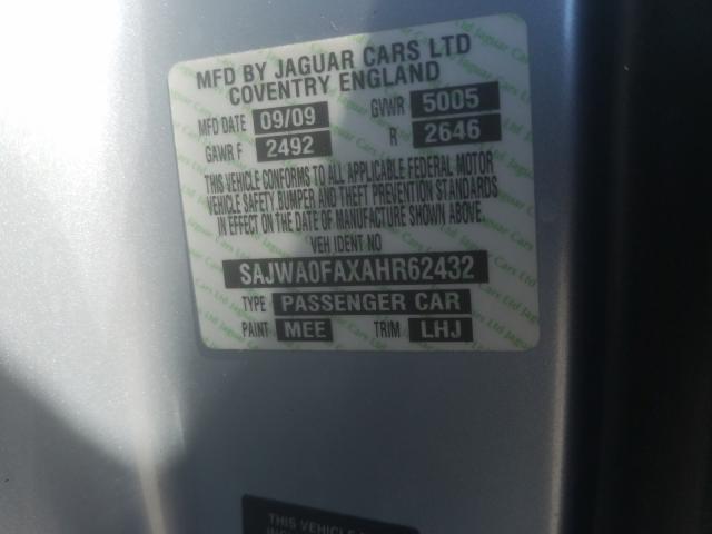 2010 JAGUAR XF LUXURY SAJWA0FAXAHR62432