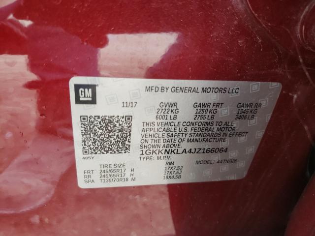 2018 GMC ACADIA SLE 1GKKNKLA4JZ166064