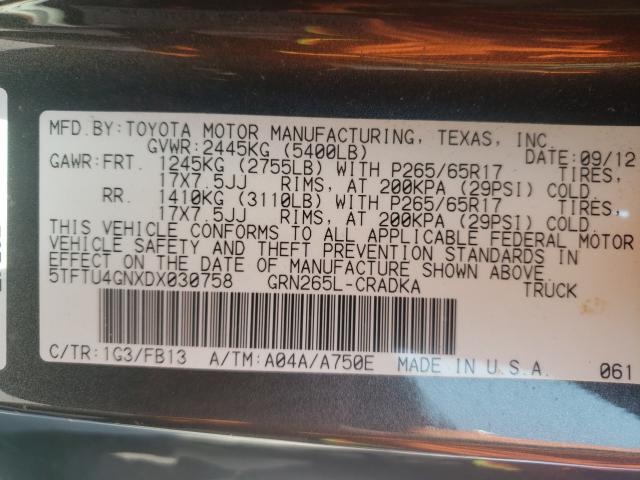 2013 TOYOTA TACOMA PRE 5TFTU4GNXDX030758