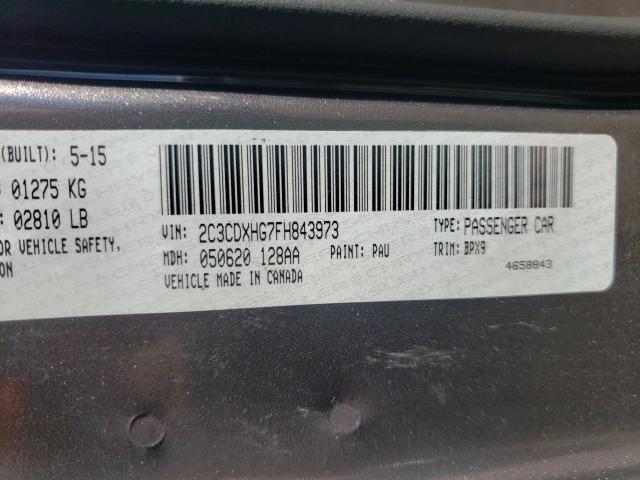 2015 DODGE CHARGER SX 2C3CDXHG7FH843973