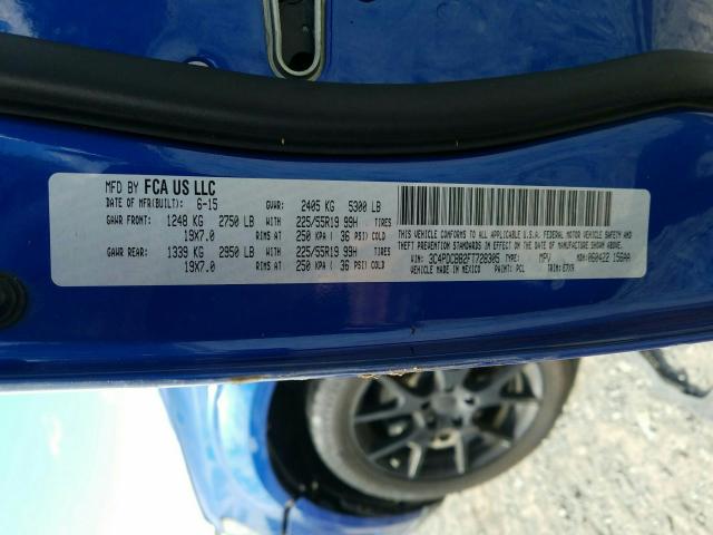 2015 DODGE JOURNEY SX 3C4PDCBB2FT728305