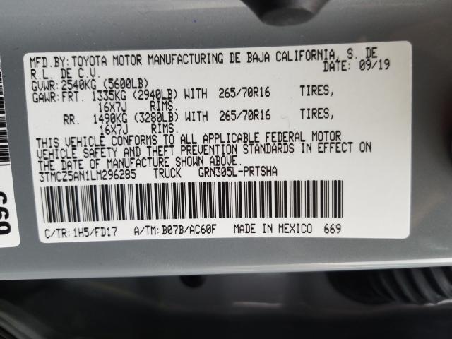 2020 TOYOTA TACOMA DOU 3TMCZ5AN1LM296285