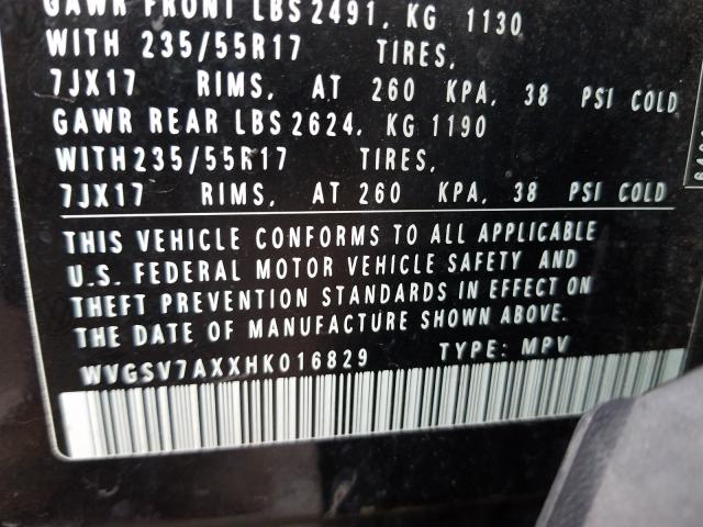 2017 VOLKSWAGEN TIGUAN WOL WVGSV7AXXHK016829