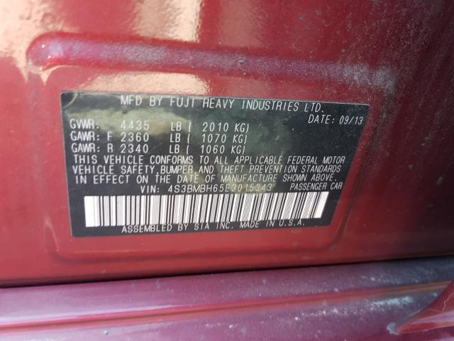 2014 SUBARU LEGACY 2.5 4S3BMBH65E3015343