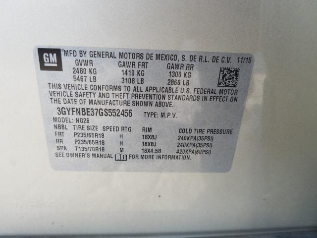 2016 CADILLAC SRX LUXURY - 3GYFNBE37GS552456