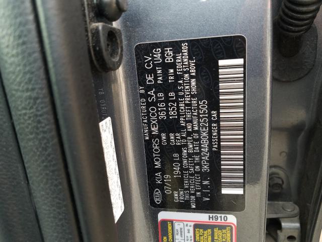 2019 KIA RIO S 3KPA24AB0KE251505
