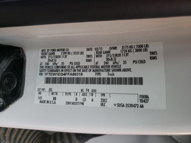 2015 FORD F150 SUPER - 1FTEW1EG4FFA89318