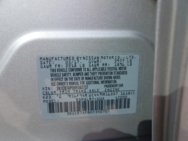 2017 NISSAN SENTRA SR 3N1CB7AP8HY340707