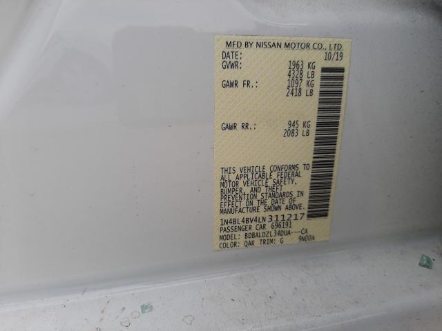 2020 NISSAN ALTIMA S 1N4BL4BV4LN311217