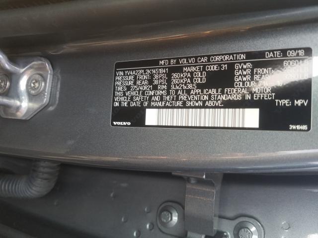 2019 VOLVO XC90 T6 IN - YV4A22PL2K1451841