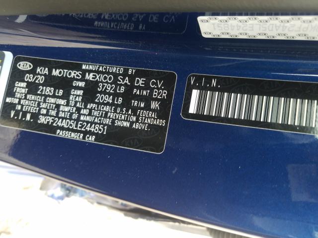 2020 KIA FORTE FE 3KPF24AD5LE244851
