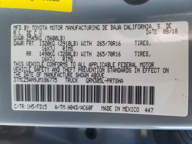 2018 TOYOTA TACOMA DOU 3TMCZ5AN9JM186775