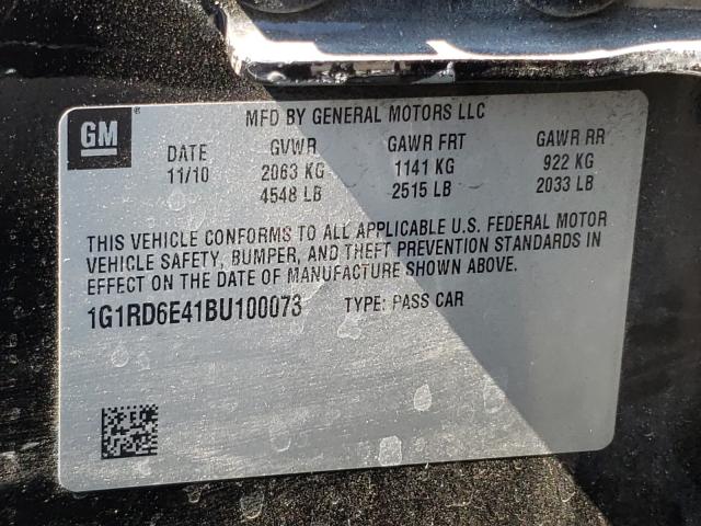 2011 CHEVROLET VOLT 1G1RD6E41BU100073