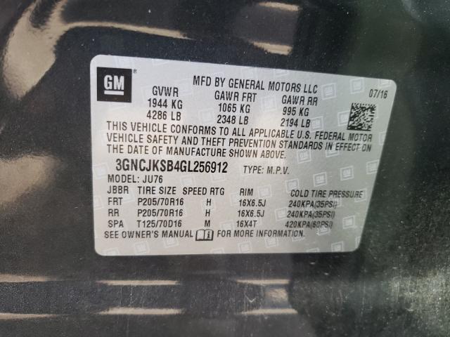 2016 CHEVROLET TRAX LS 3GNCJKSB4GL256912