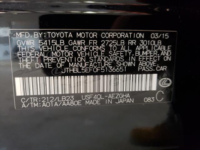 2015 LEXUS LS 460 JTHBL5EF0F5136651