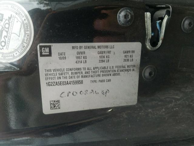 2010 PONTIAC G6 1G2ZA5E03A4159958
