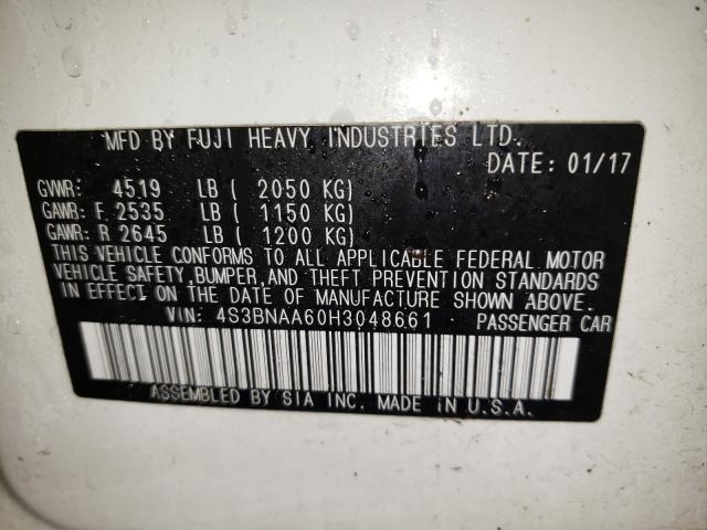 2017 SUBARU LEGACY 2.5 4S3BNAA60H3048661