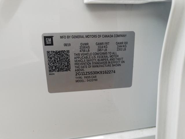 2019 CHEVROLET IMPALA LT 2G11Z5S30K9162274