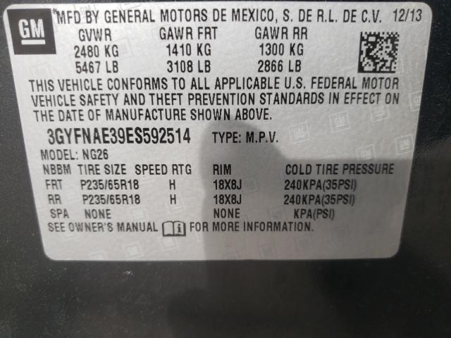 2014 CADILLAC SRX 3GYFNAE39ES592514