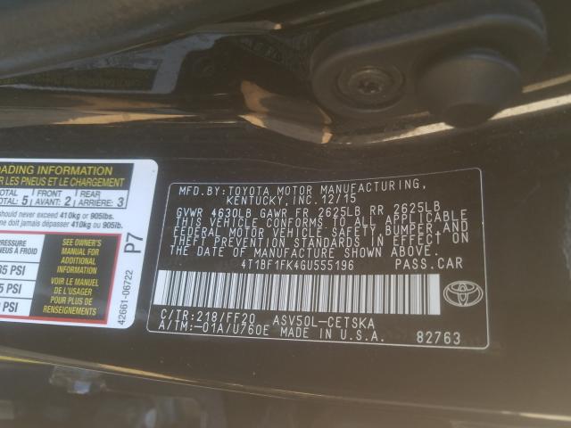 2016 TOYOTA CAMRY LE 4T1BF1FK4GU555196