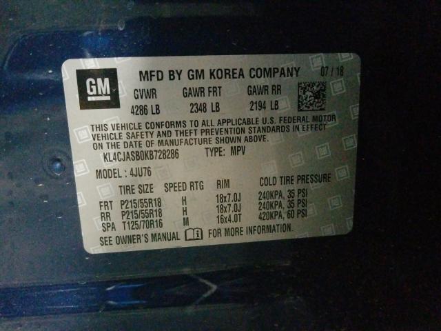 2019 BUICK ENCORE KL4CJASB0KB728286