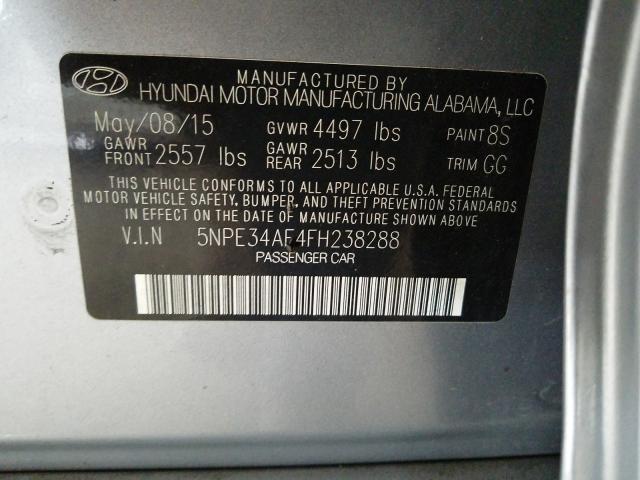 2015 HYUNDAI SONATA SPO 5NPE34AF4FH238288