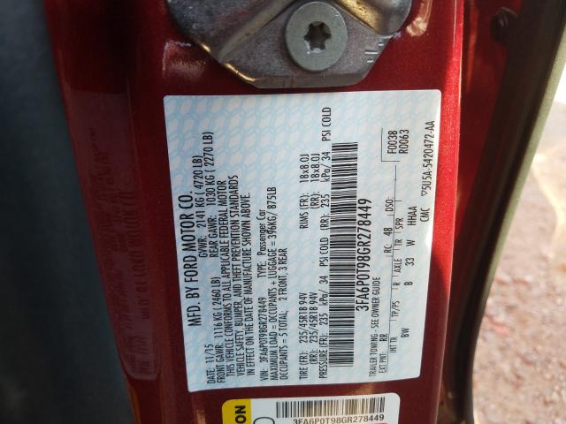 2016 FORD FUSION SE 3FA6P0T98GR278449