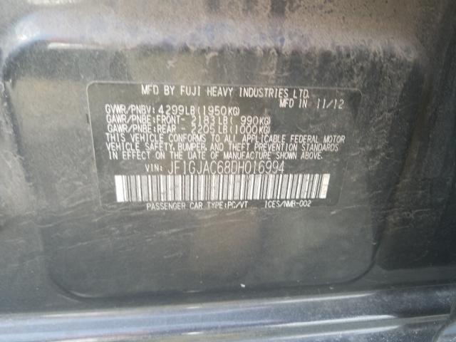 2013 SUBARU IMPREZA PR JF1GJAC68DH016994