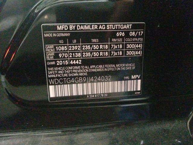 2018 MERCEDES-BENZ GLA 250 4M WDCTG4GB9JJ424032