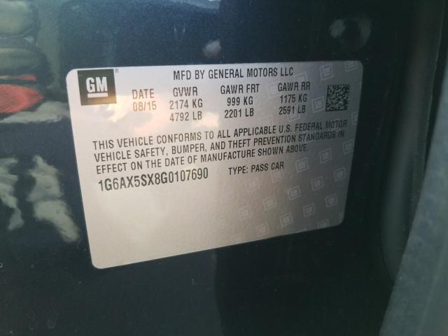 2016 CADILLAC CTS LUXURY 1G6AX5SX8G0107690