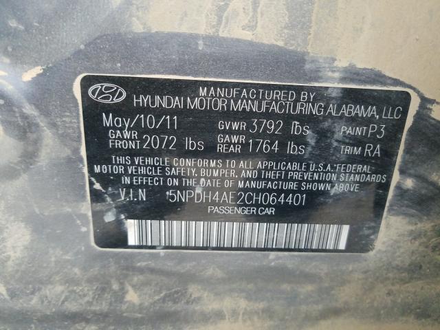 2012 HYUNDAI ELANTRA GL 5NPDH4AE2CH064401