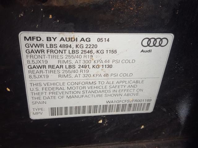 2015 AUDI Q3 PRESTIG WA1GFCFS2FR001169