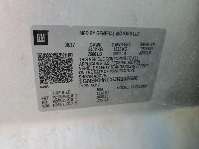 2018 CHEVROLET SUBURBAN K 1GNSKHKC5JR102696