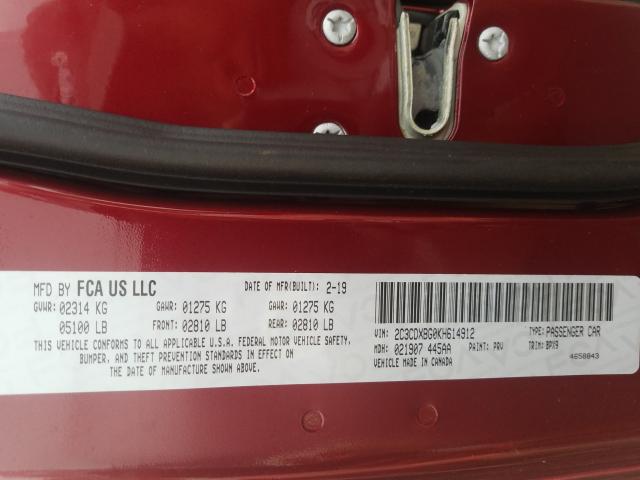 2019 DODGE CHARGER SX 2C3CDXBG0KH614912